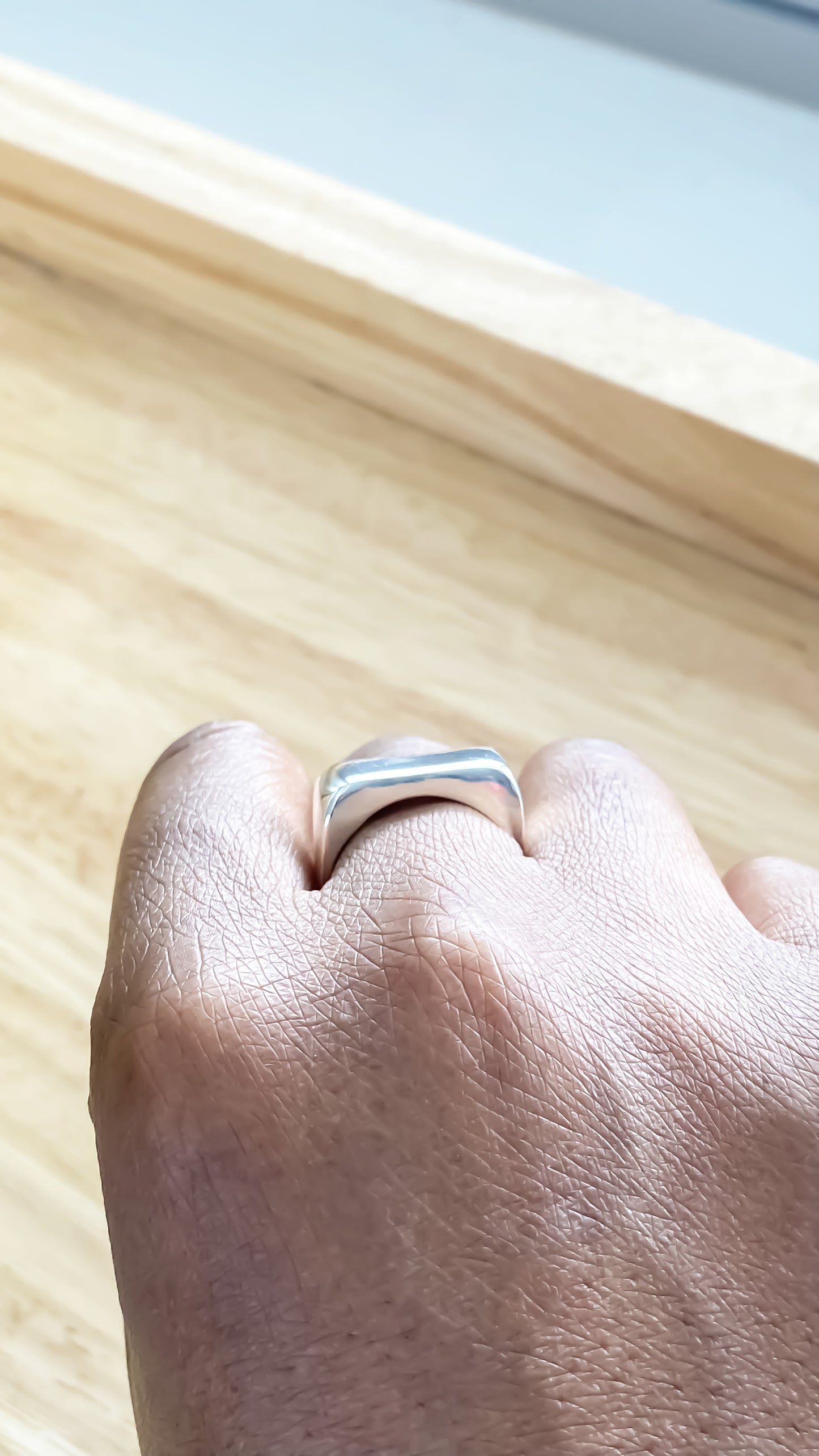 Asymmetric Grace Bow Ring unique gold and silver rings free shipping worn on a hand with a natural look