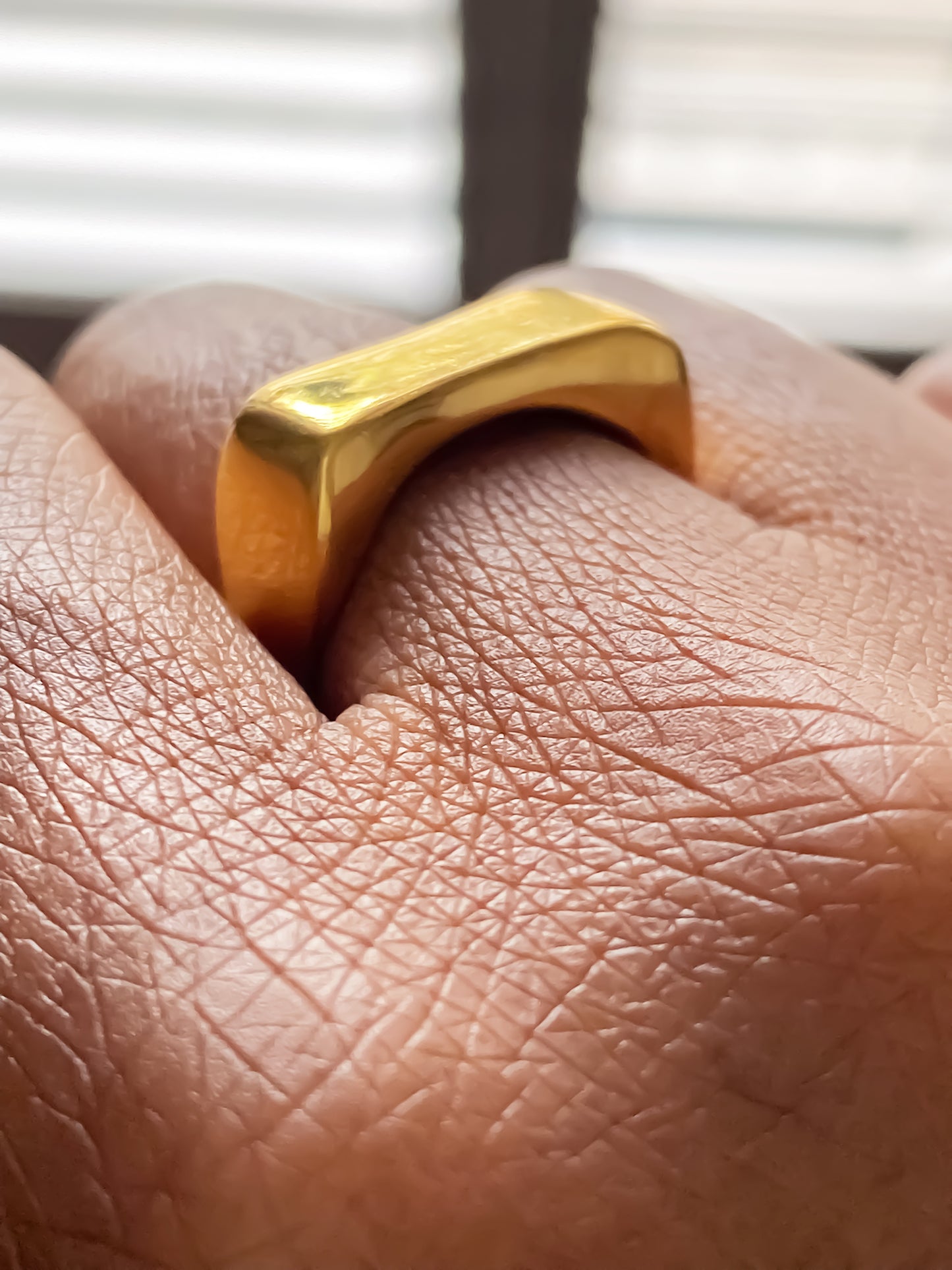 Gold asymmetric ring styled for everyday elegance from MOCA Jewellery