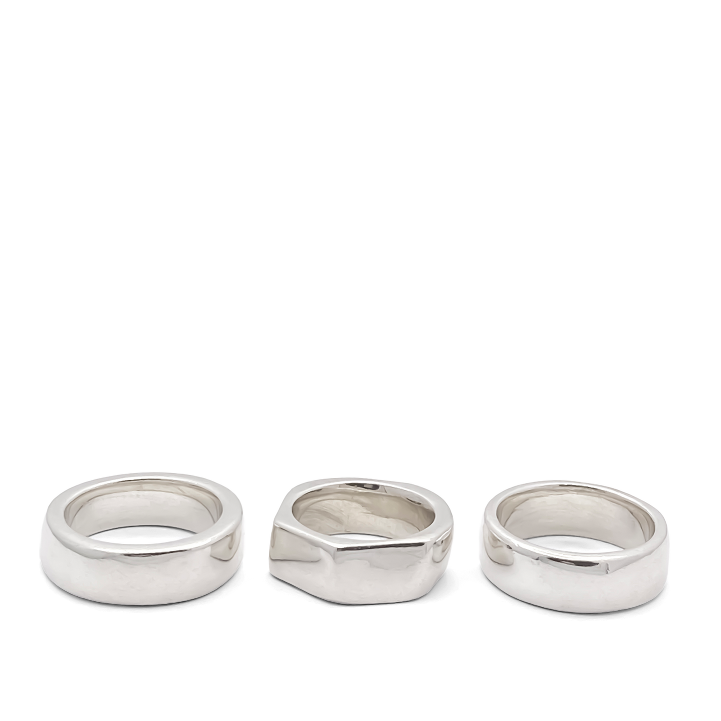 Moca Jewellery Darling textured band ring slim delicate minimal gold silver free shipping in three styles