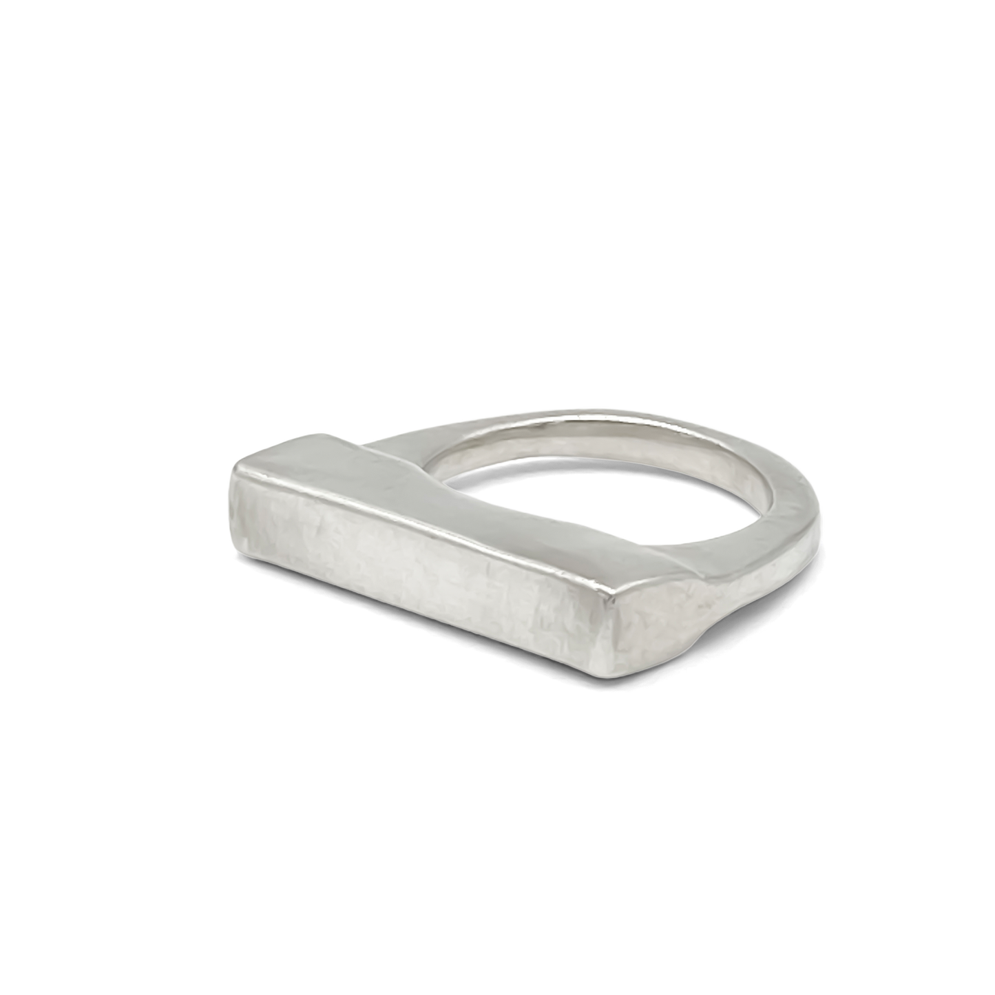 Sleek flat ring in silver from Moca Jewellery with free shipping, modern minimalist design for everyday wear
