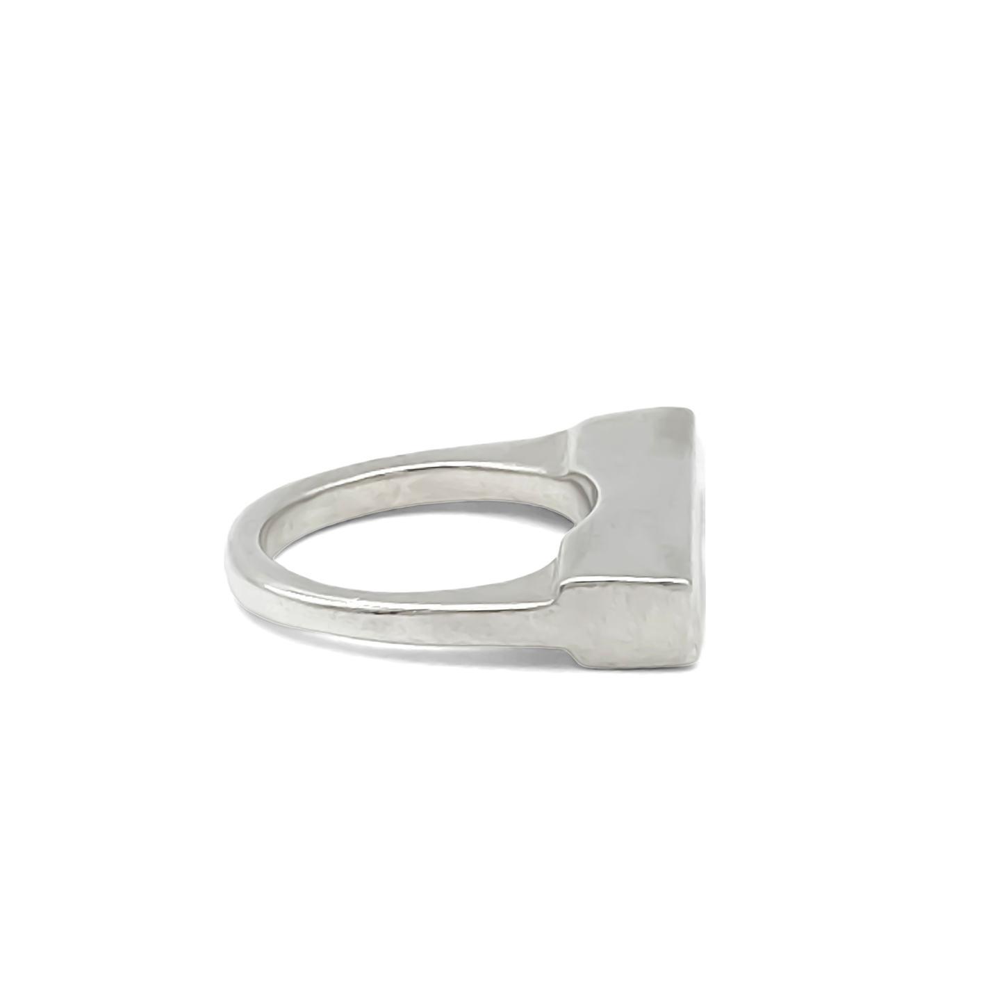 Sleek flat ring in silver by Moca Jewellery with free shipping, showcasing modern design