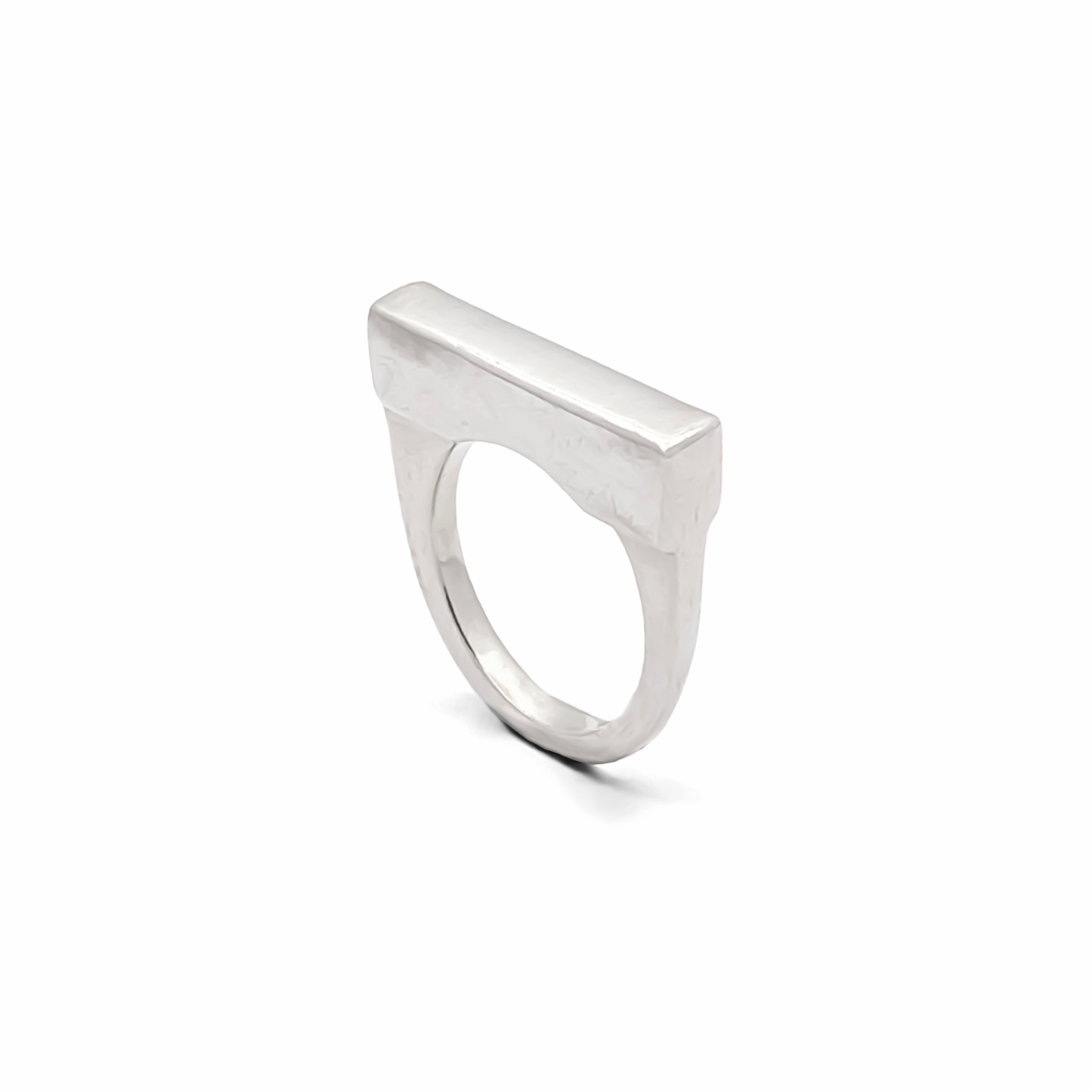 Sleek flat ring gold silver with modern design from Moca Jewellery, featuring free shipping.