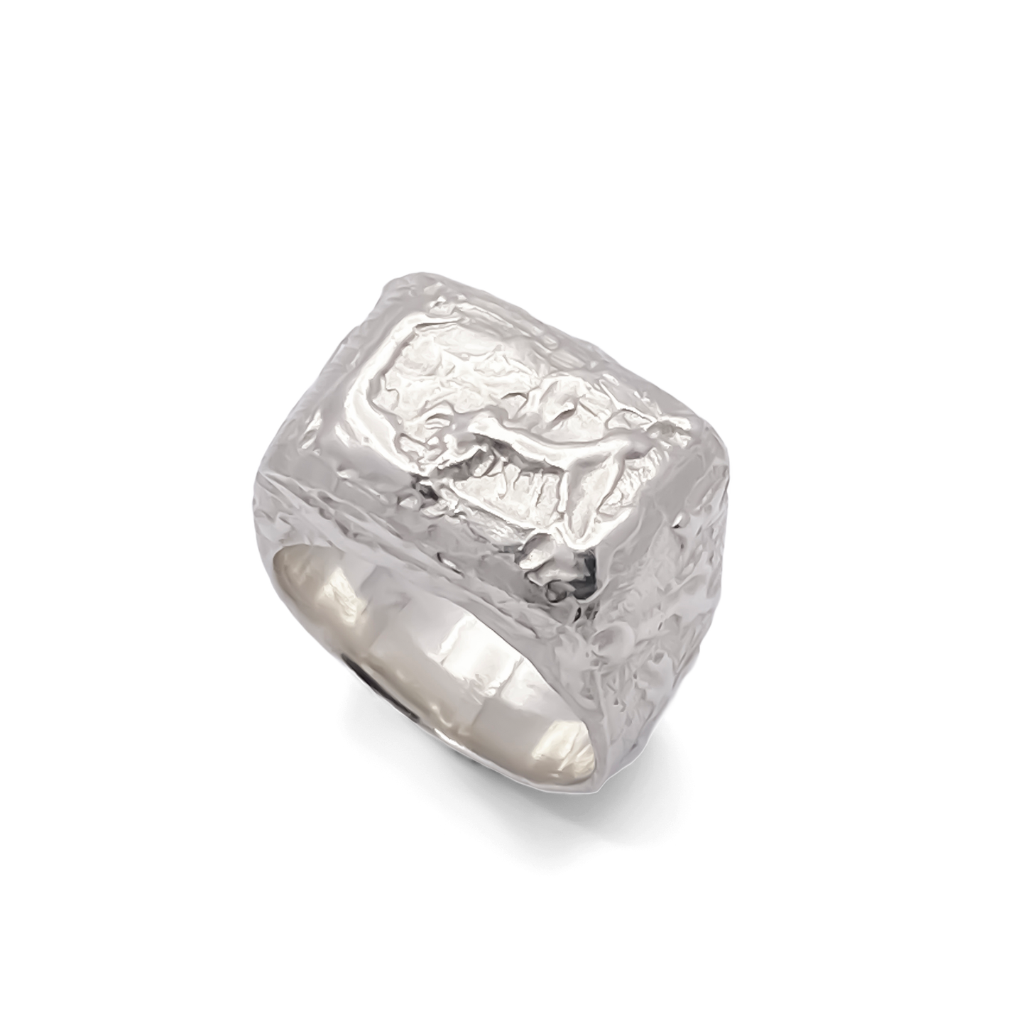 Moca Jewellery Molten Bubble Ring silver or gold free shipping unique texture for stylish accessorizing