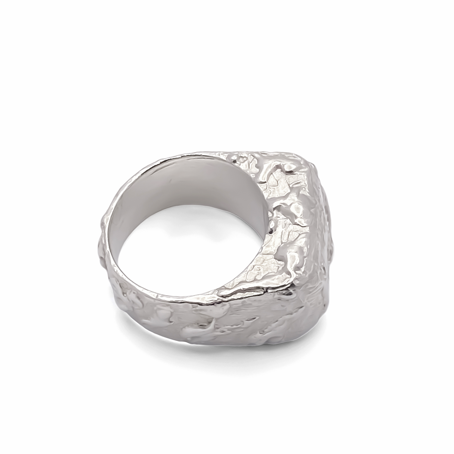 Moca Jewellery Molten Bubble Ring silver or gold free shipping unique texture in a chunky design