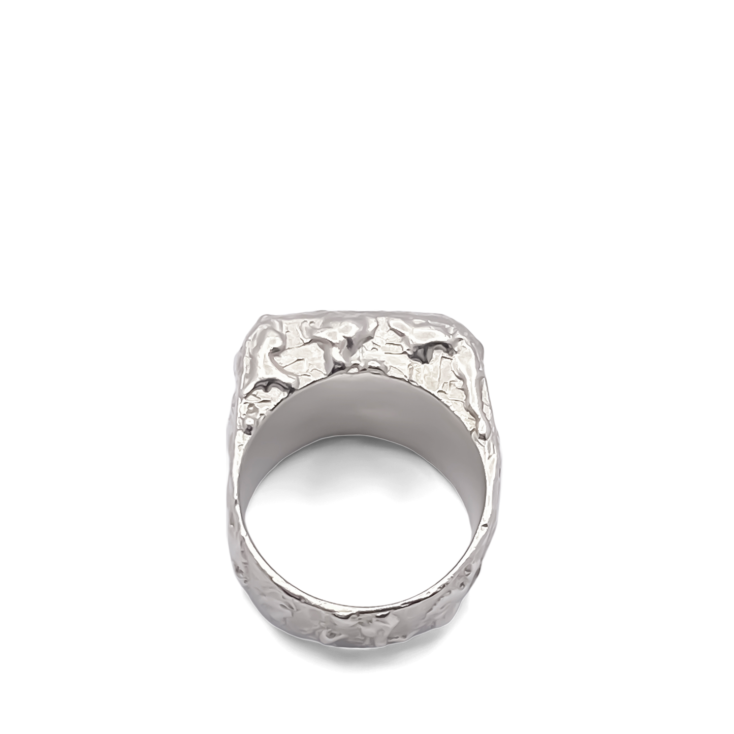 Moca Jewellery Molten Bubble Ring silver or gold free shipping unique texture with a bold design