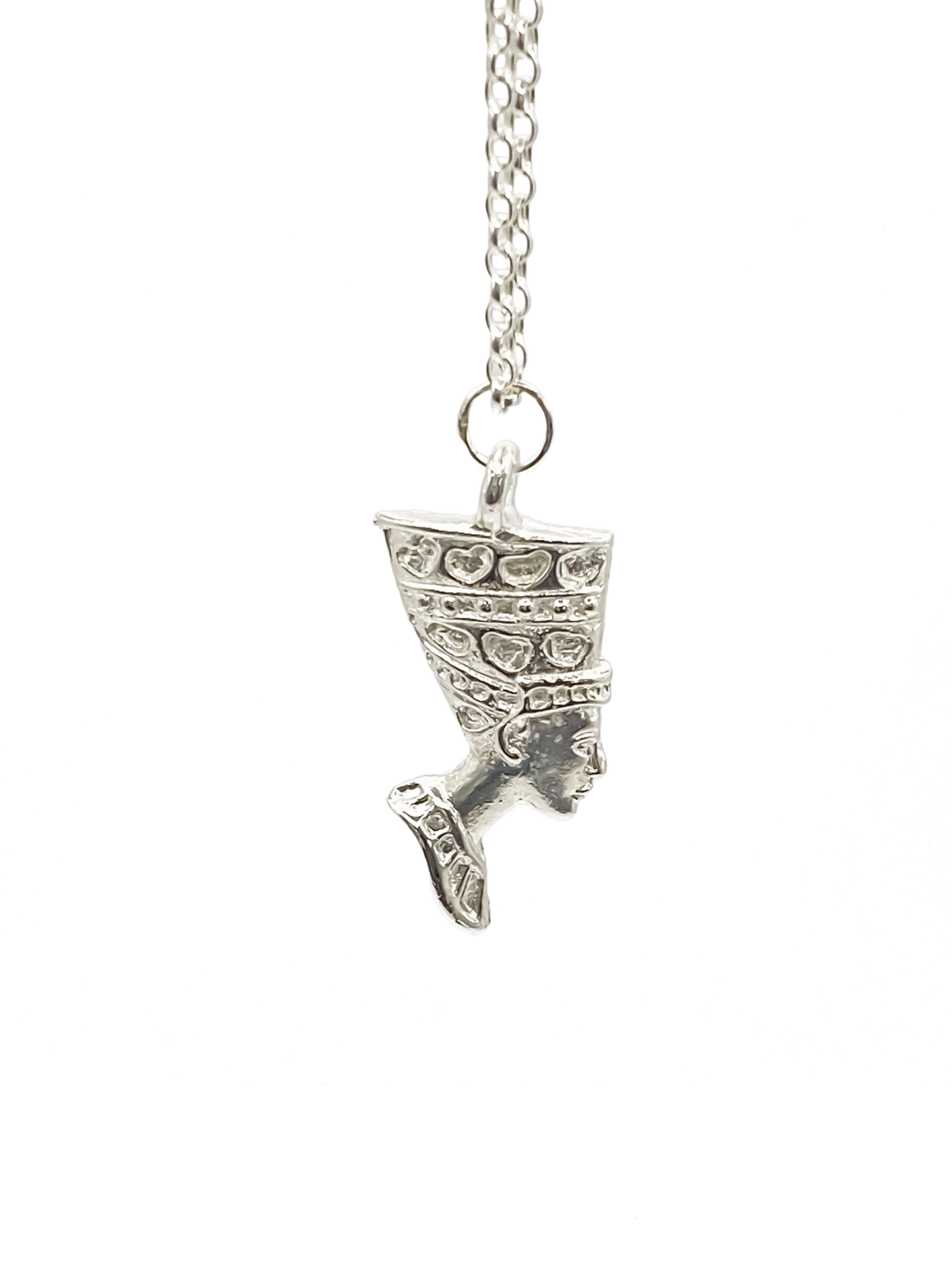 Queen Nefertiti profile Pendant Ancient Egyptian African gold or silver free shipping