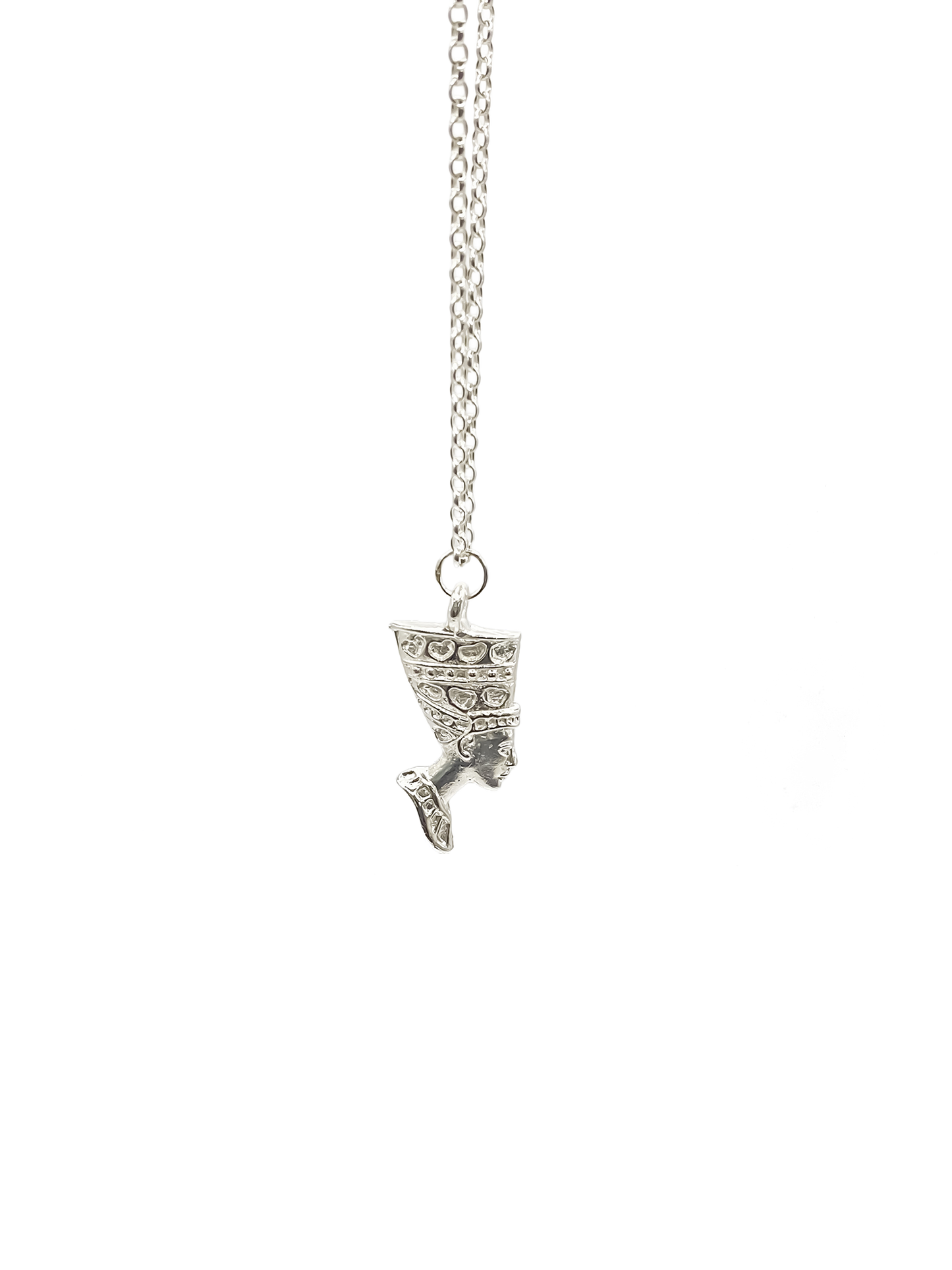 Queen Nefertiti profile pendant gold or silver free shipping