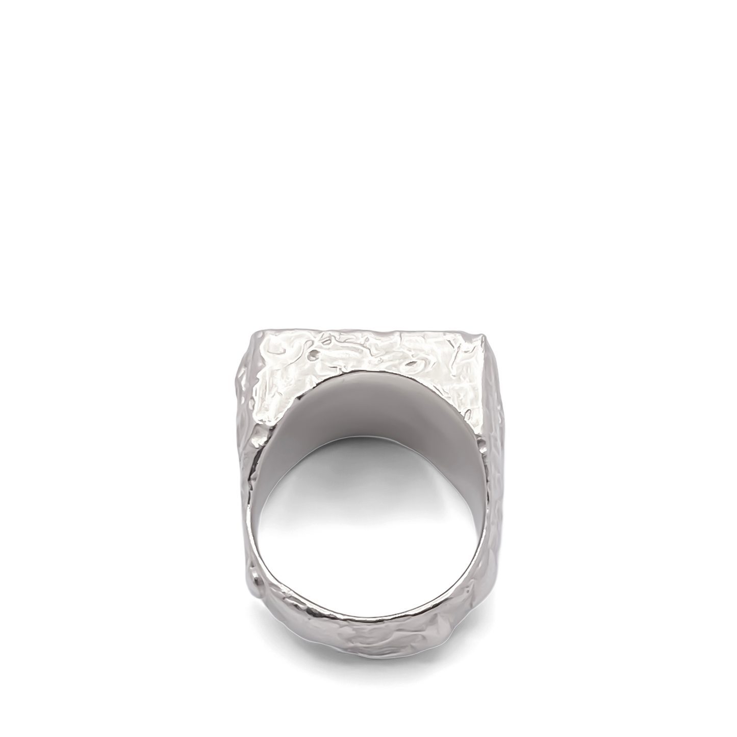Rosa Signet Ring bubble texture playful gold or silver free shipping featuring a unique textured design