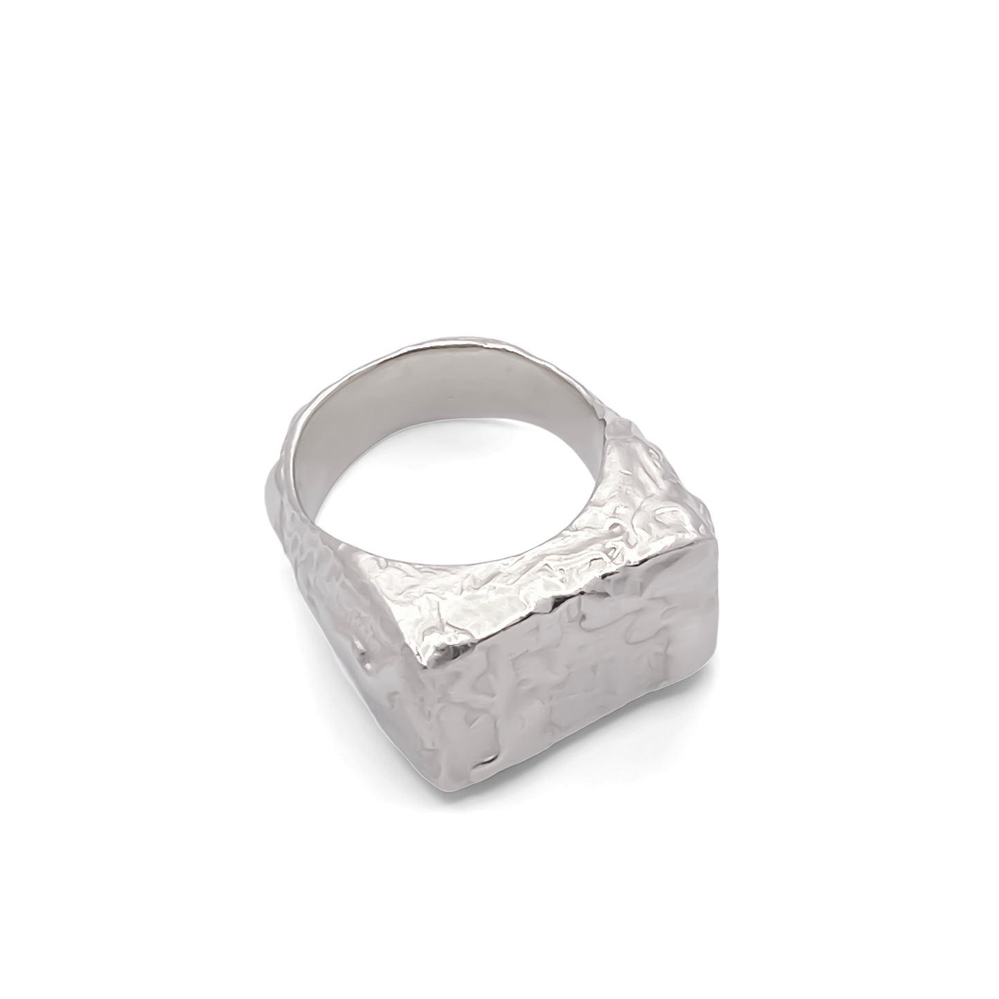 Rosa Signet Ring bubble texture playful gold or silver free shipping by Moca Jewellery