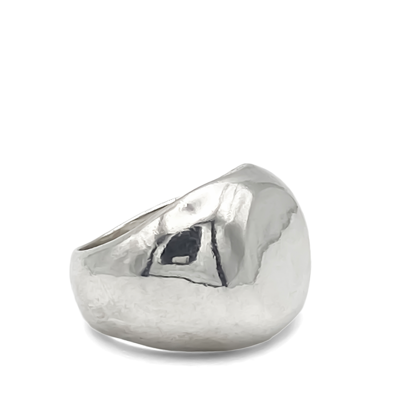 Moca Jewellery Round Signet Ring gold or silver free shipping sleek classic design with a polished finish