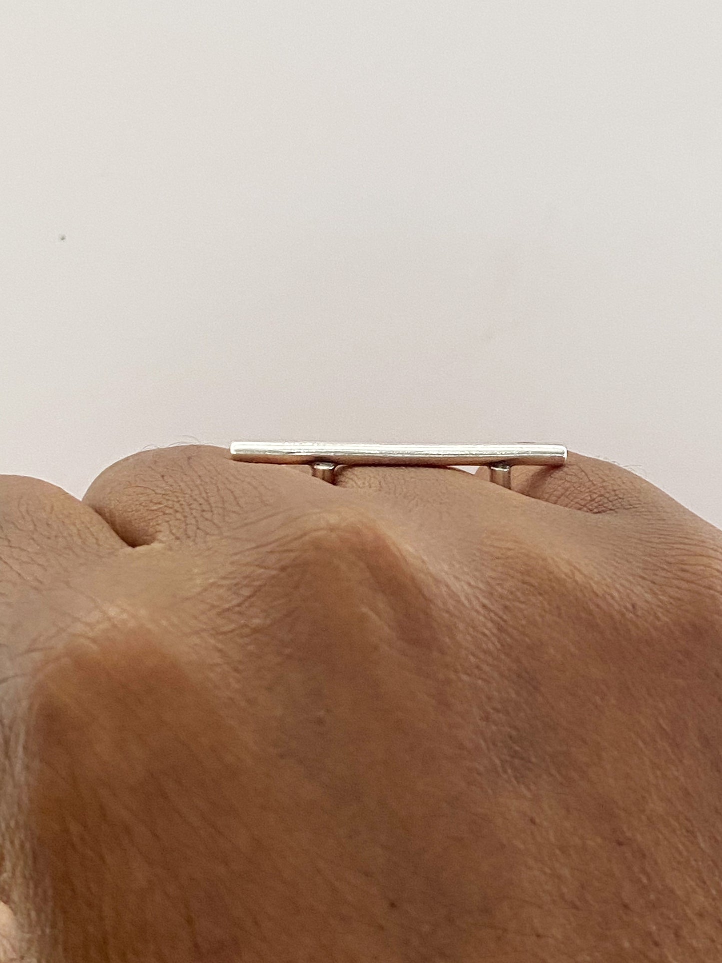 Get free shipping on Moca Jewellery silver bar ring, featuring a gold silver finish.