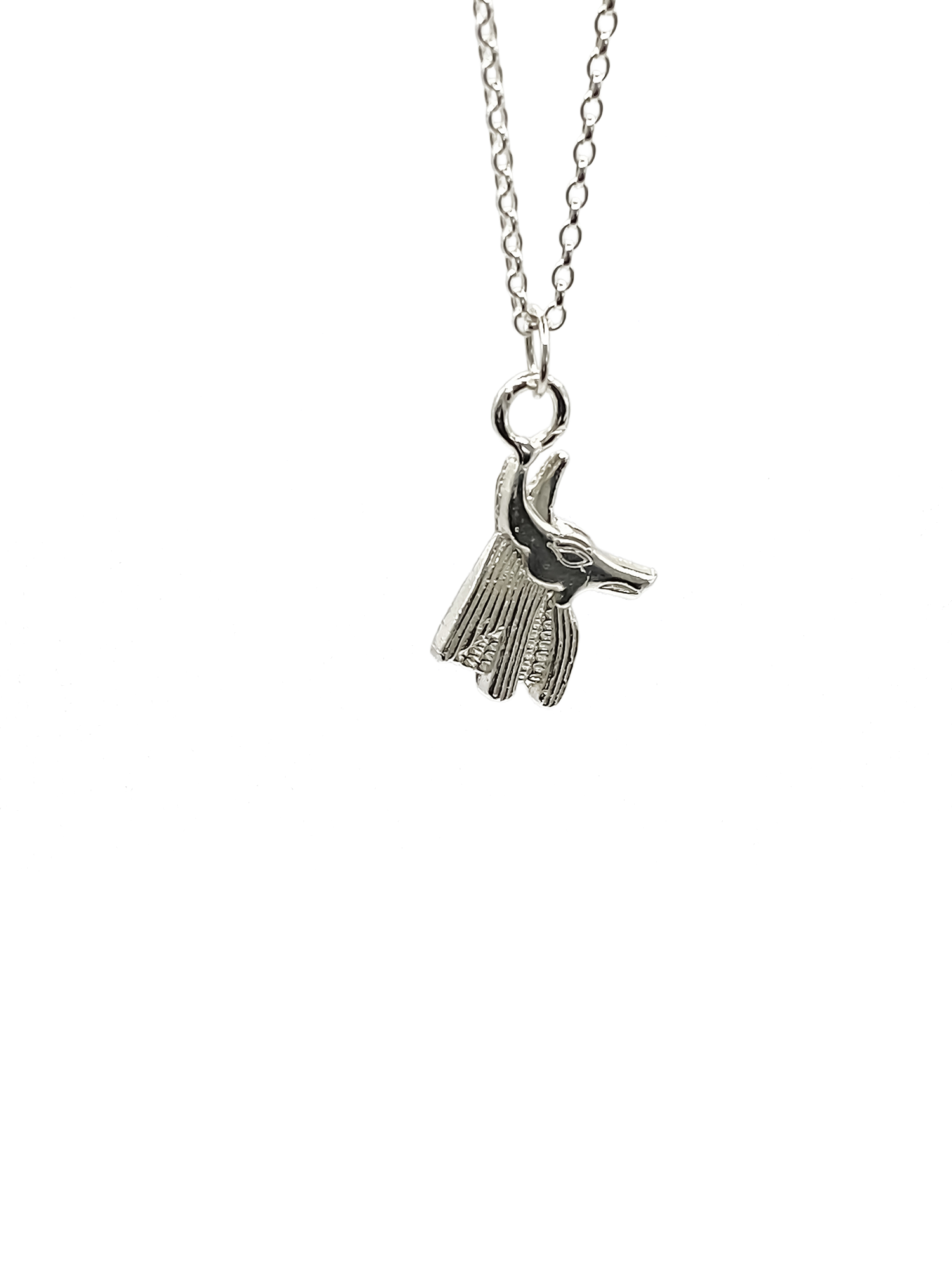 Silver Anubis Pendant necklace with finish, Ancient Egyptian African Afterlife Guardian,silver or gold  free shipping