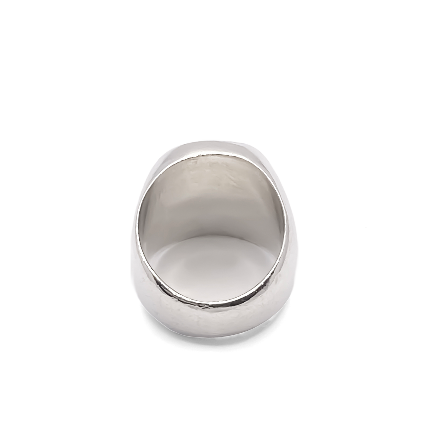 Elegant silver Square Round Signet Ring with a smooth, classic finish, free shipping