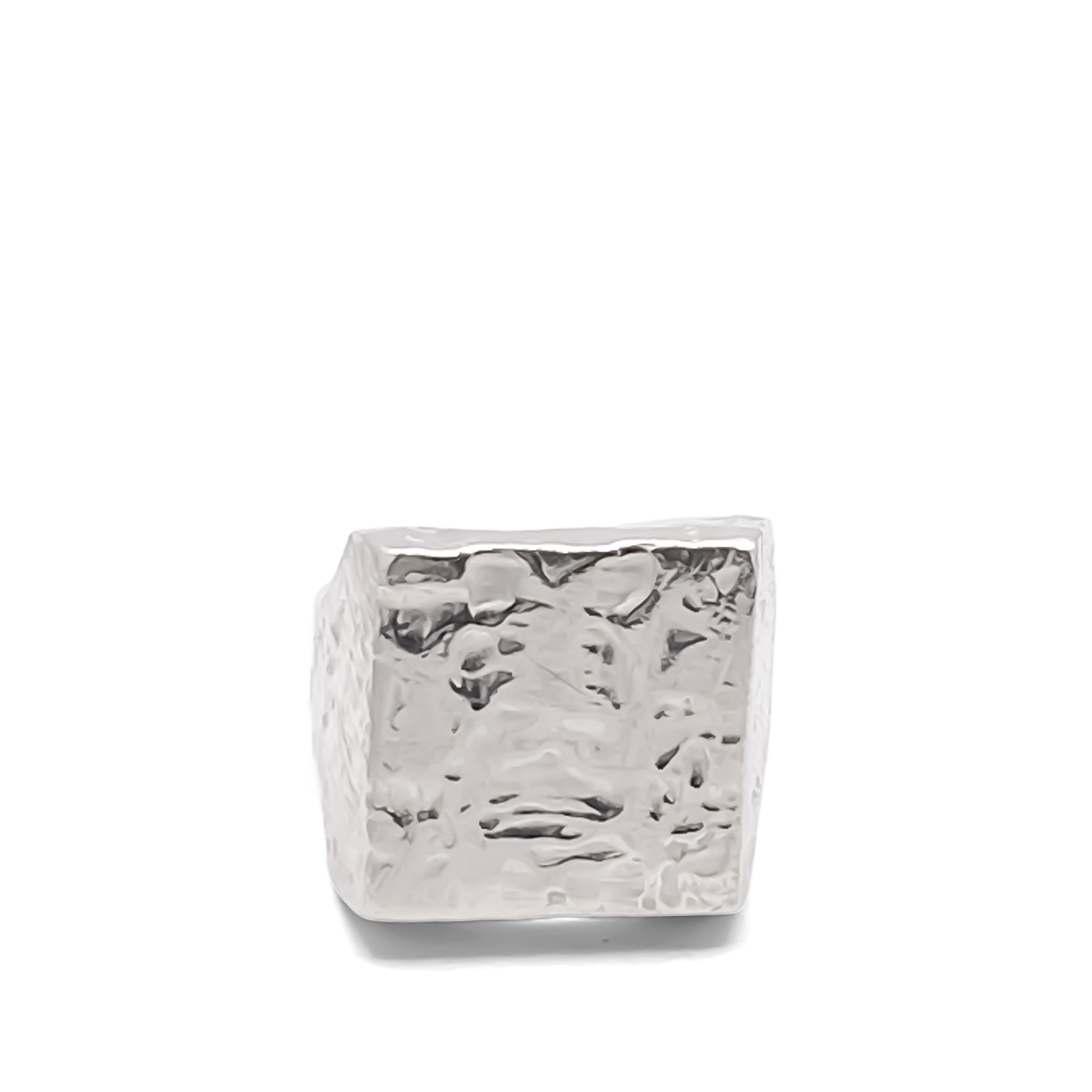 Textured signer ring gold or silver free shipping with a unique hammered design from Moca Jewellery