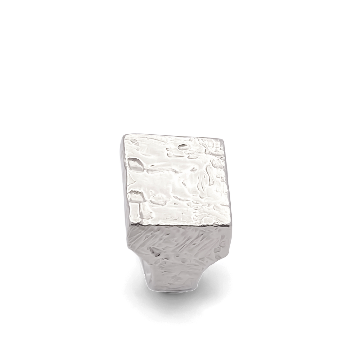 Textured signer ring in silver or gold from Moca Jewellery with free shipping