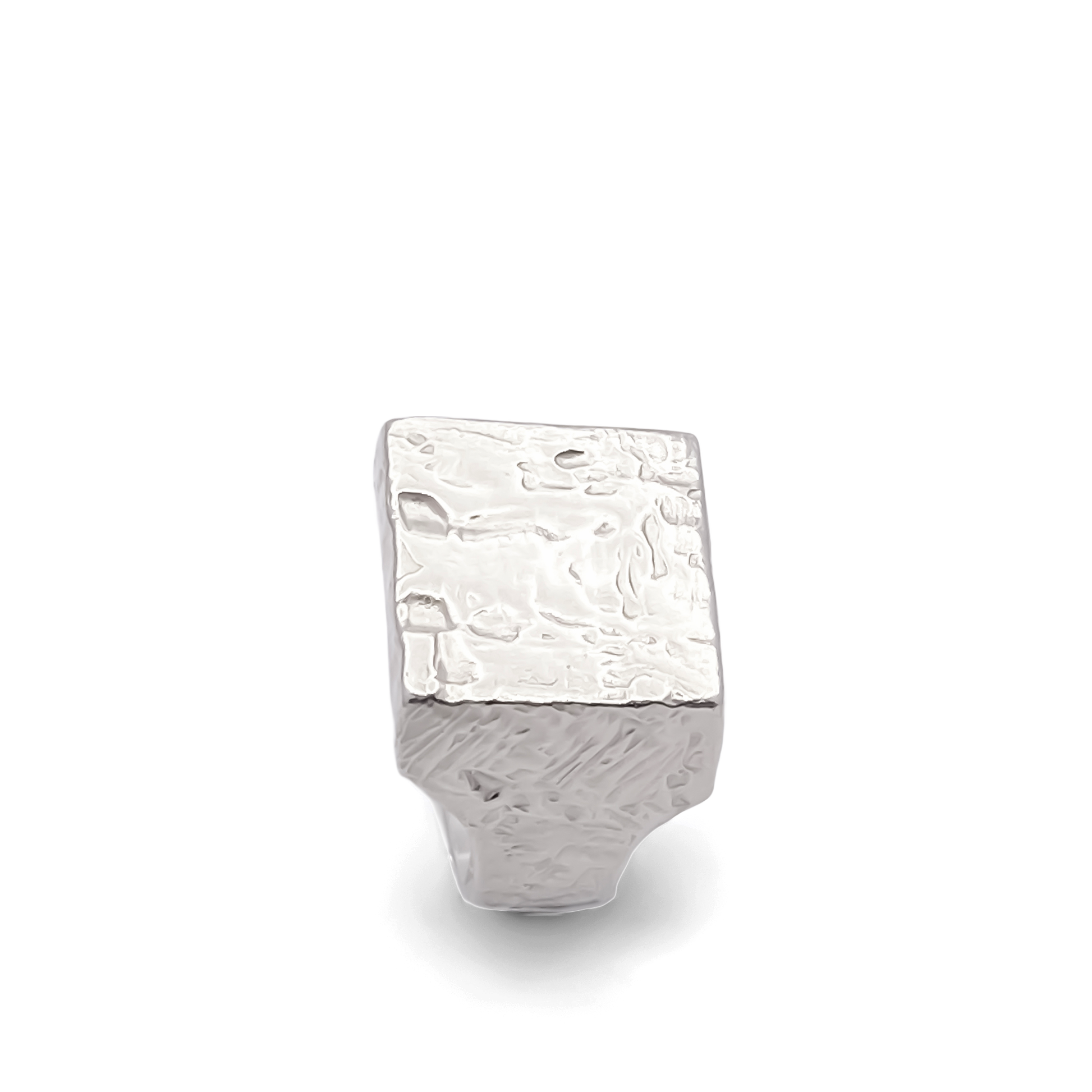 Textured signer ring in silver or gold from Moca Jewellery with free shipping