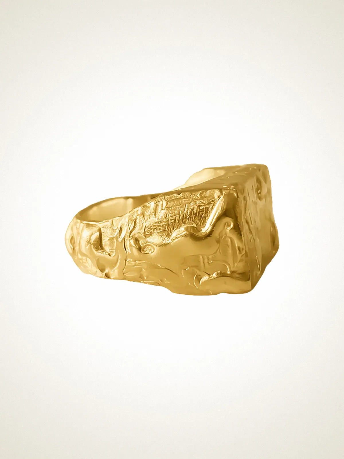 Rosa Signet Ring unique handcrafted ring, premium metal, statement piece, product detail