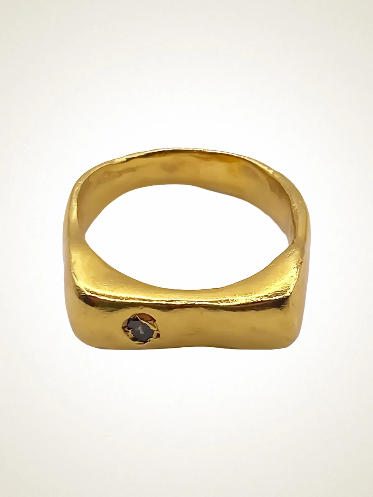 Grace Bow Gem Ring designer ring in Sterling silver, premium quality, side view