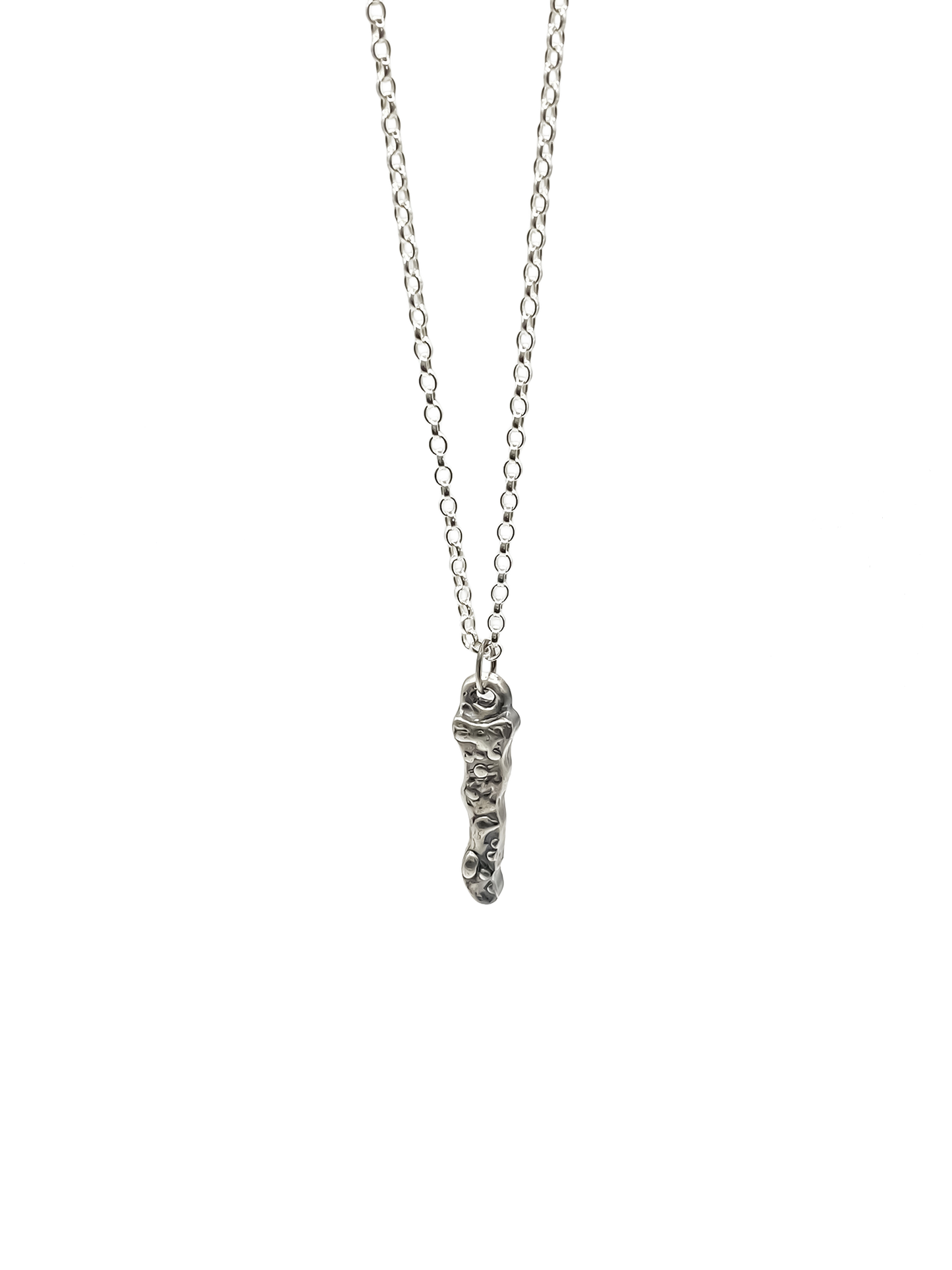 Studio shot Brand Pendant worn by model in soft light - textured, square happy buddha, oxidised organic texture gold or silver free shipping