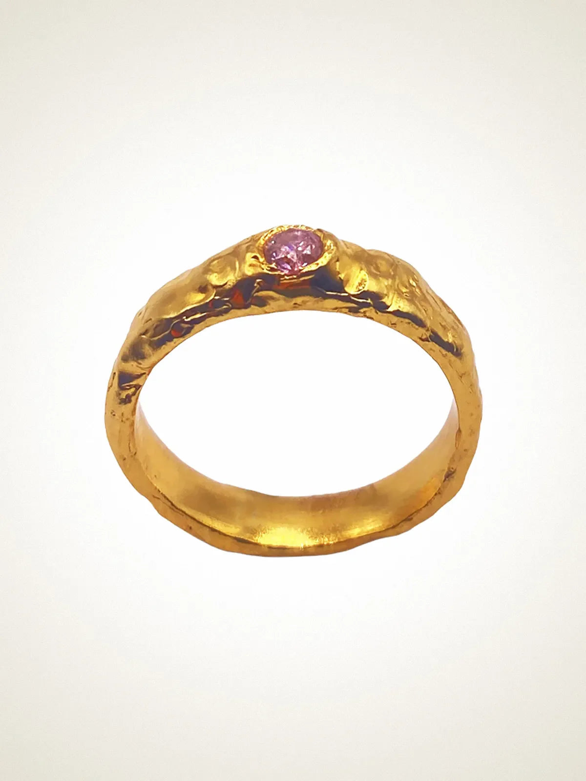 Handmade Obi Ring luxury jewelry, Sterling silver, luxurious look, front view