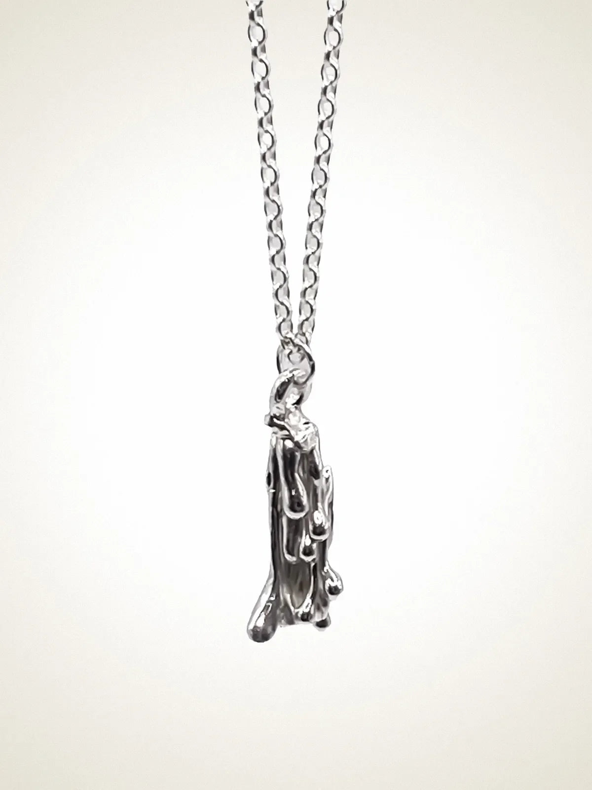 Premium Drop Necklace handmade in premium metal, classic design, worn view