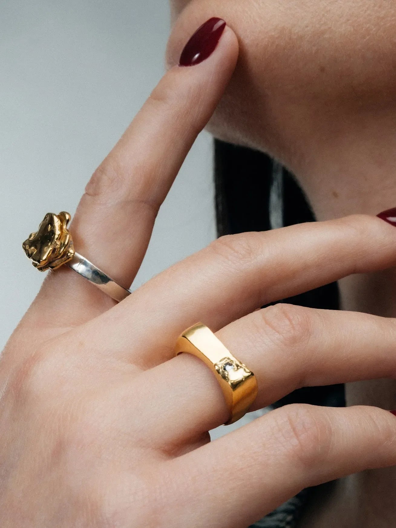 Designer Grace Bow Gem Ring in premium metal, handmade jewelry, exquisite detail, alternate angle