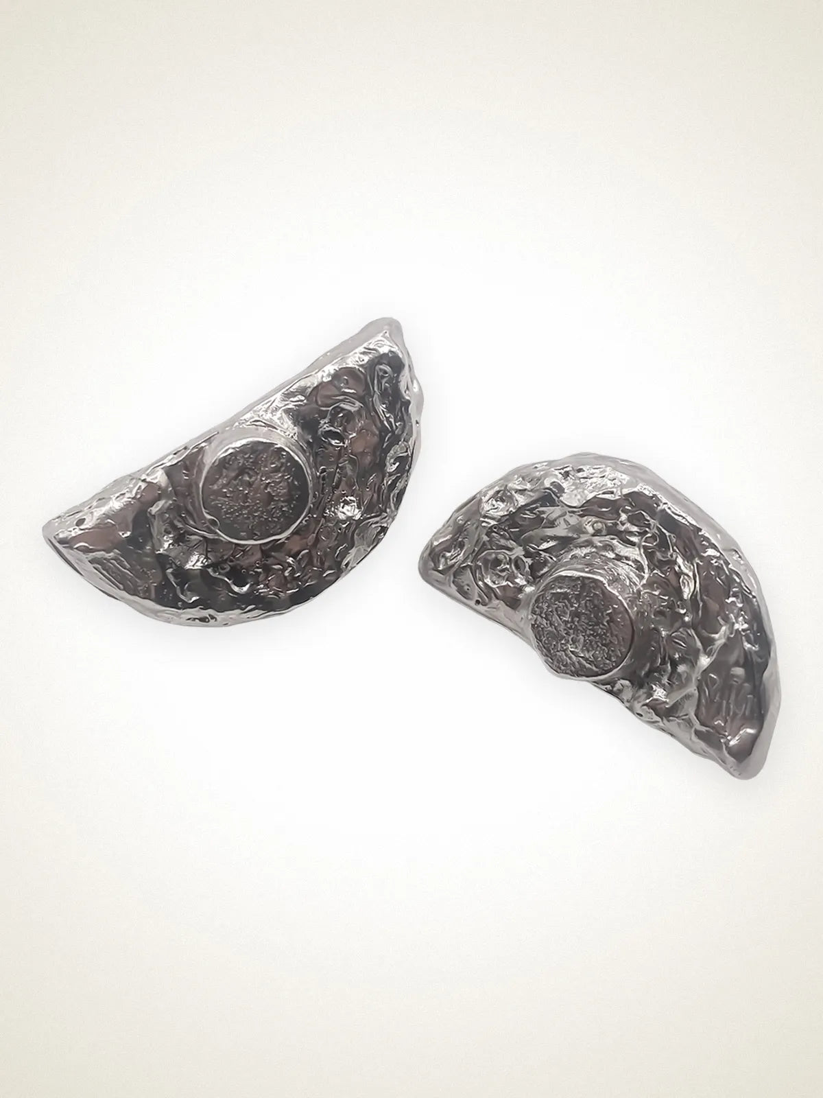 Half Moon Earrings luxury artisan ring in premium metal, stunning finish, styled view