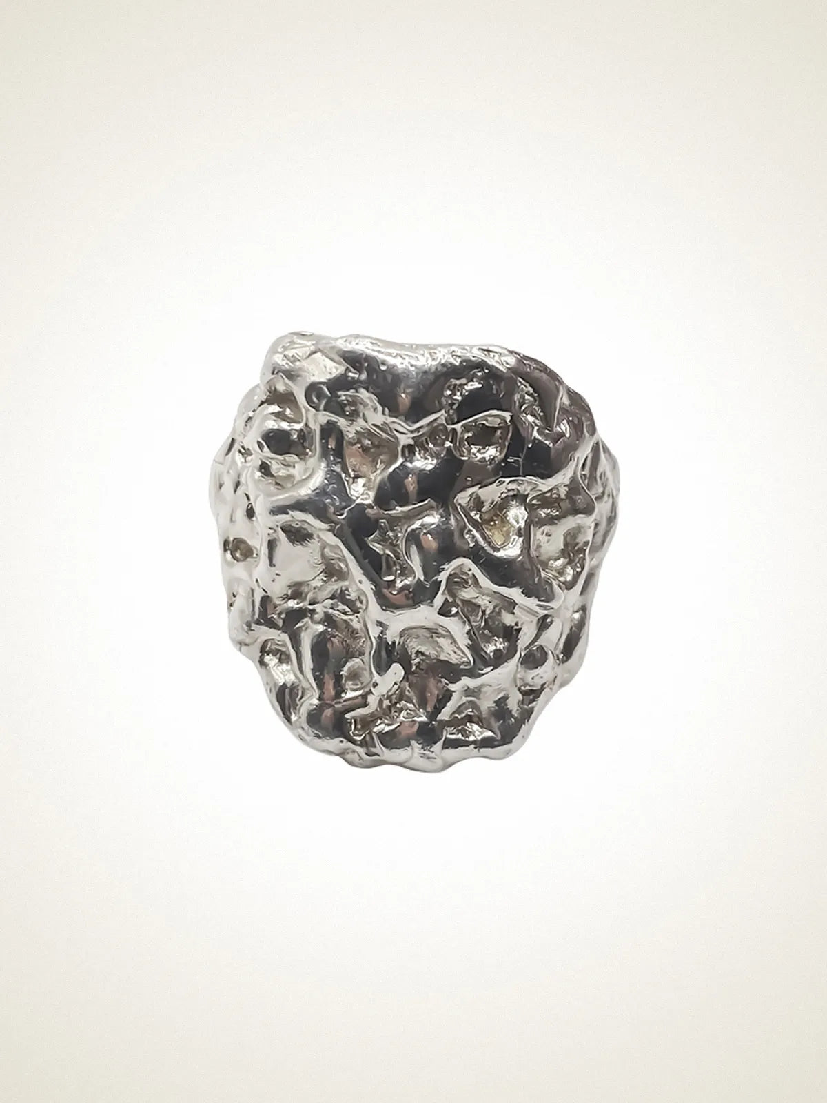 Premium Heather Ring handmade in premium metal, classic design, worn view