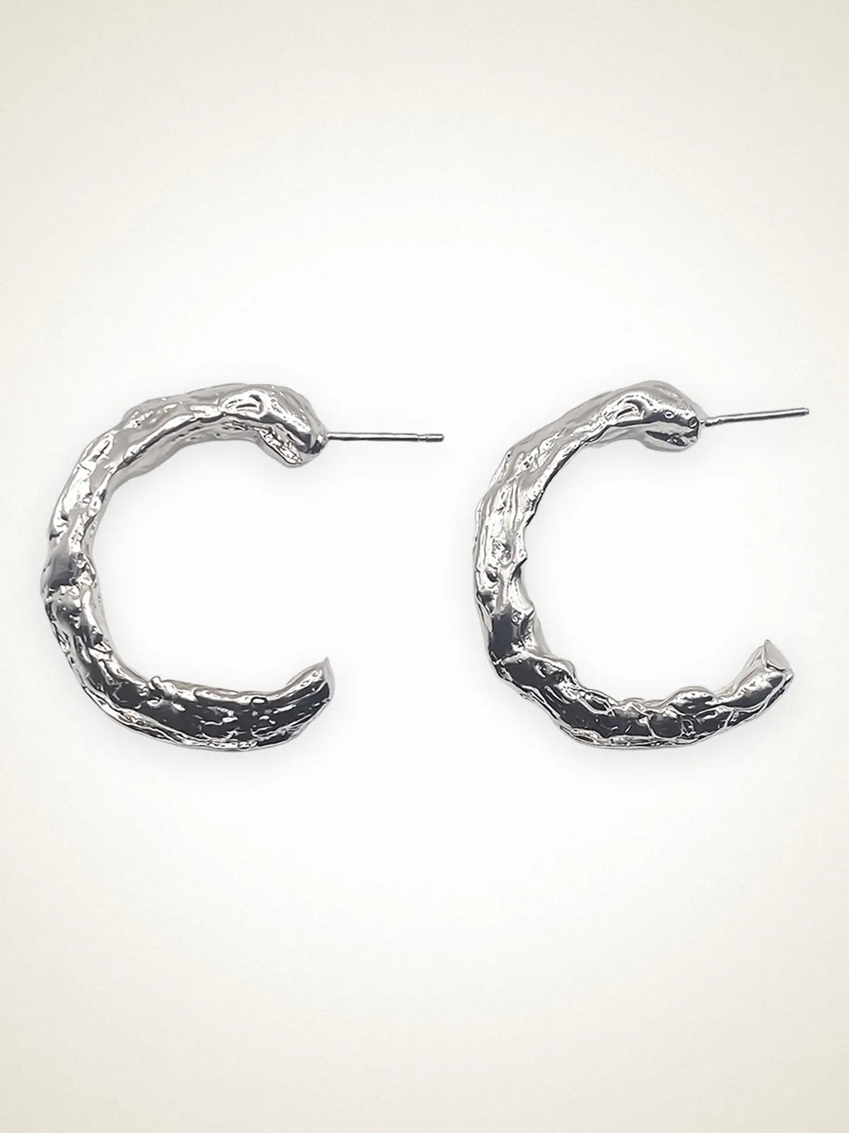 Hoop Earrings artisan crafted ring in premium metal, timeless style, lifestyle shot
