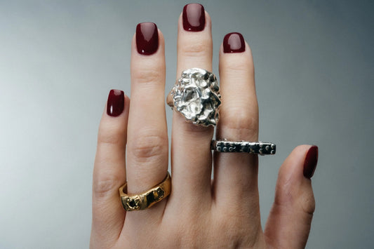 Heather Ring handmade luxury ring, premium metal finish, sophisticated style, close-up