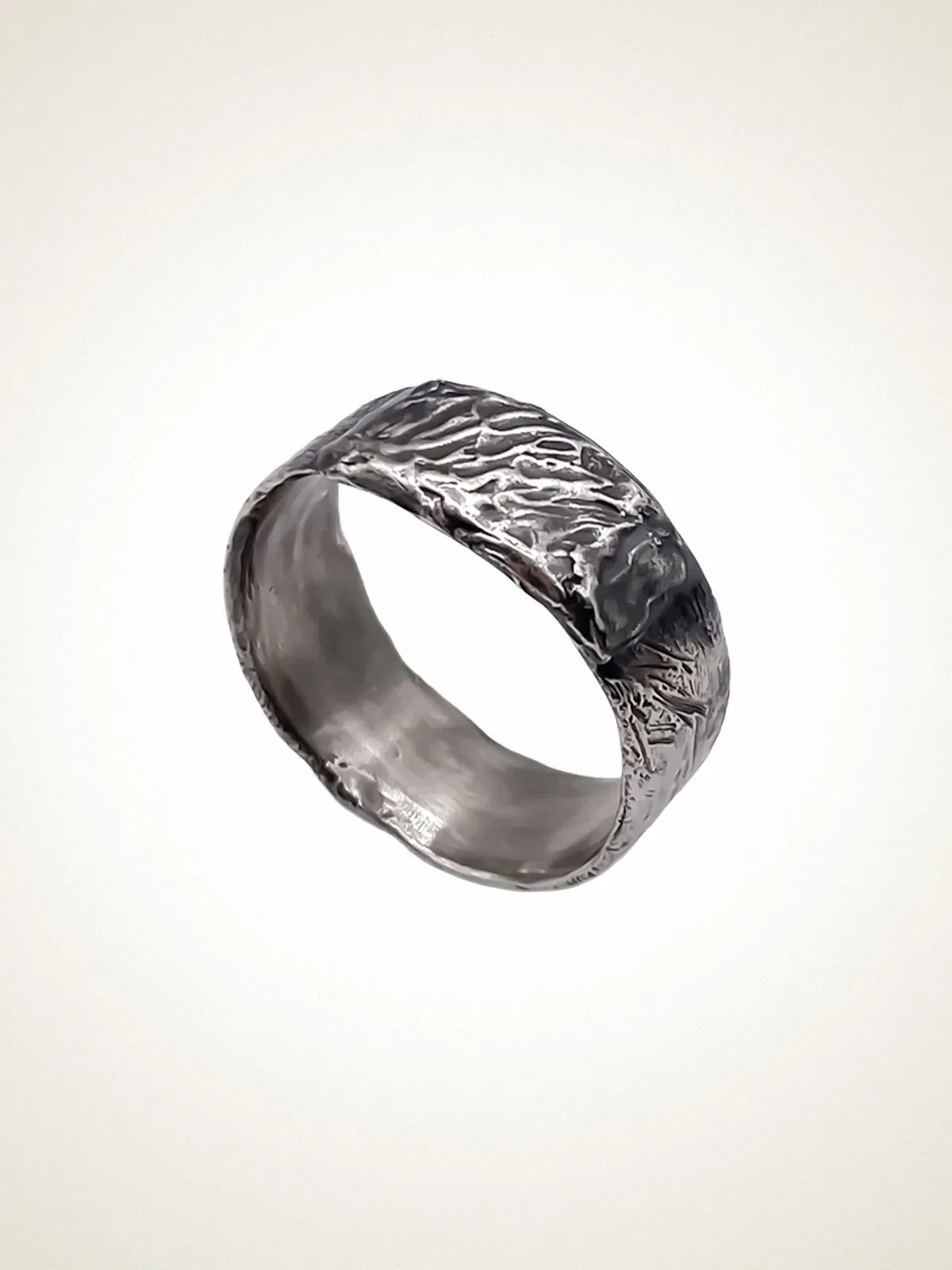 Handcrafted Strata Ring in premium metal, artisan jewelry, elegant design, detailed view