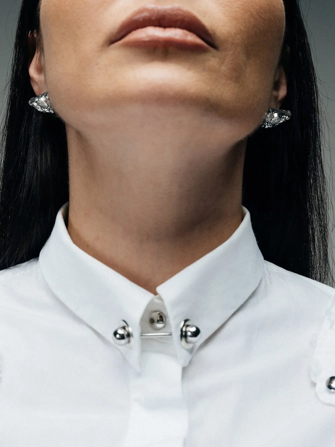 Half Moon Earrings artisan crafted ring in premium metal, timeless style, lifestyle shot