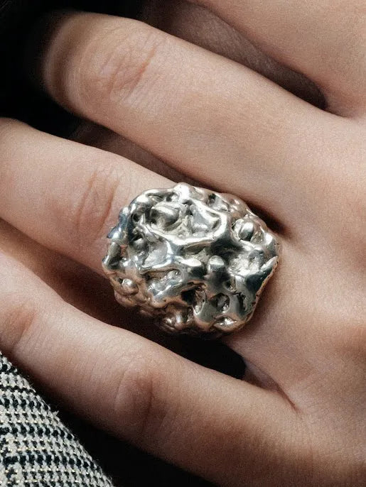 Heather Ring handmade luxury ring, premium metal finish, sophisticated style, close-up