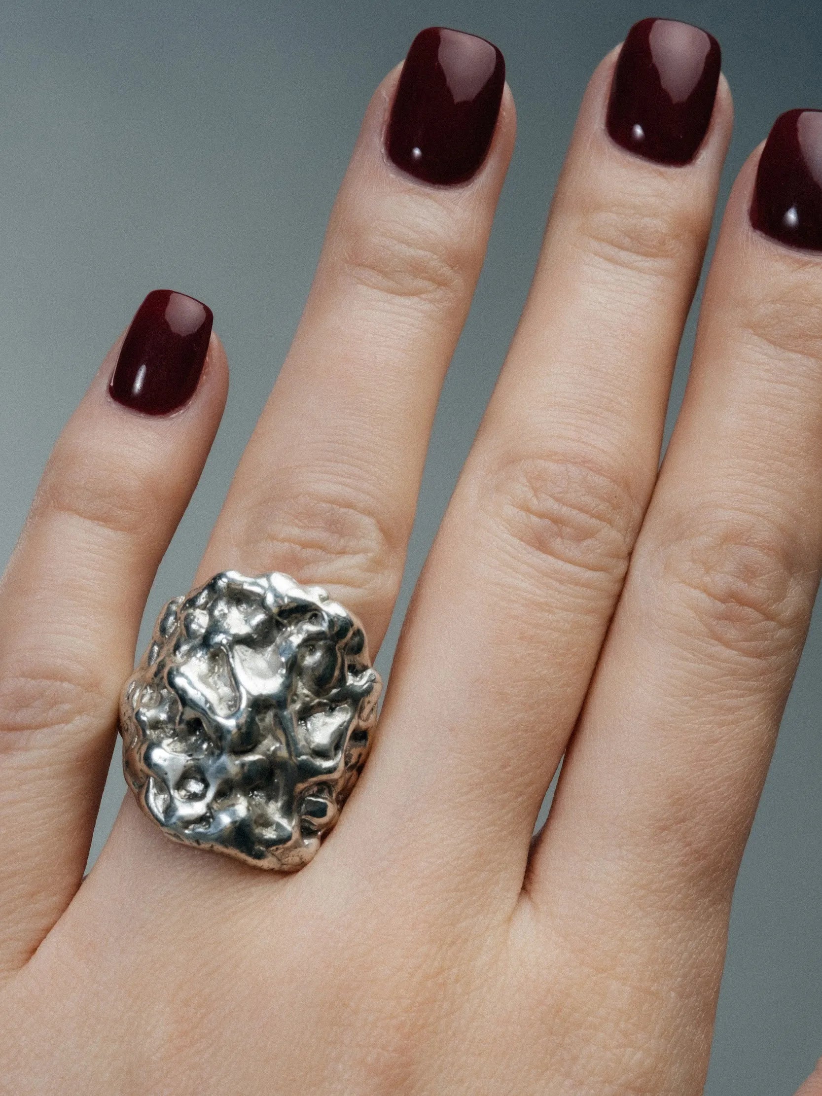 Artisan Heather Ring in premium 18ct Gold Vermeil, refined finish, angle view