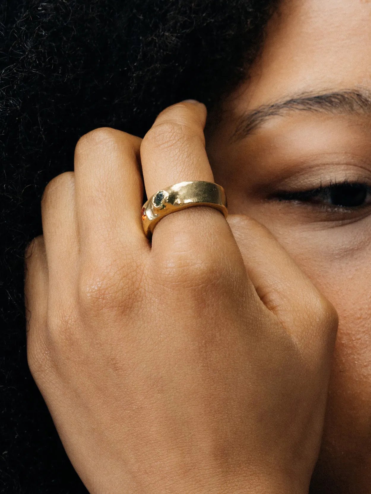 Thickems Band Gem Ring designer ring in premium metal, premium quality, side view