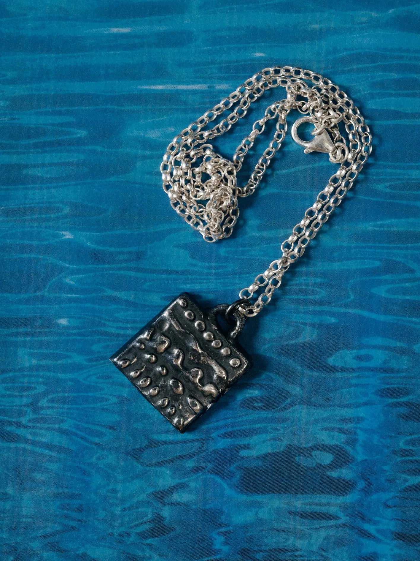 Designer Dotty Necklace in premium metal, handmade jewelry, exquisite detail, alternate angle