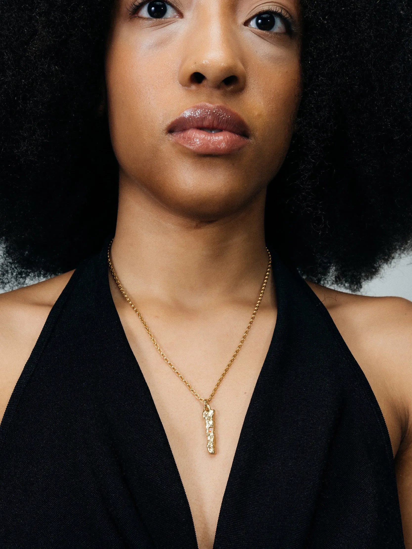 Branch Gem Necklace designer necklace in premium metal, premium quality, side view