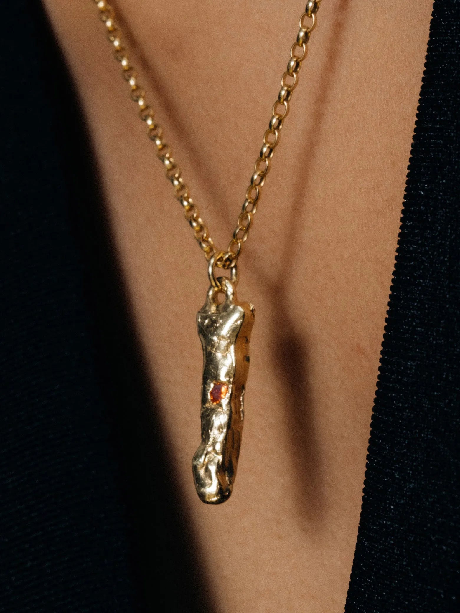 Branch Gem Necklace artisan crafted necklace in premium metal, timeless style, lifestyle shot