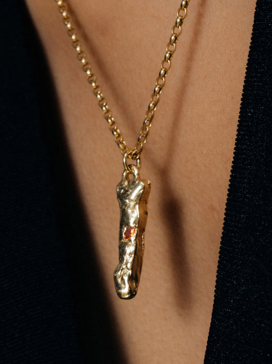 Branch Gem Necklace artisan crafted necklace in premium metal, timeless style, lifestyle shot