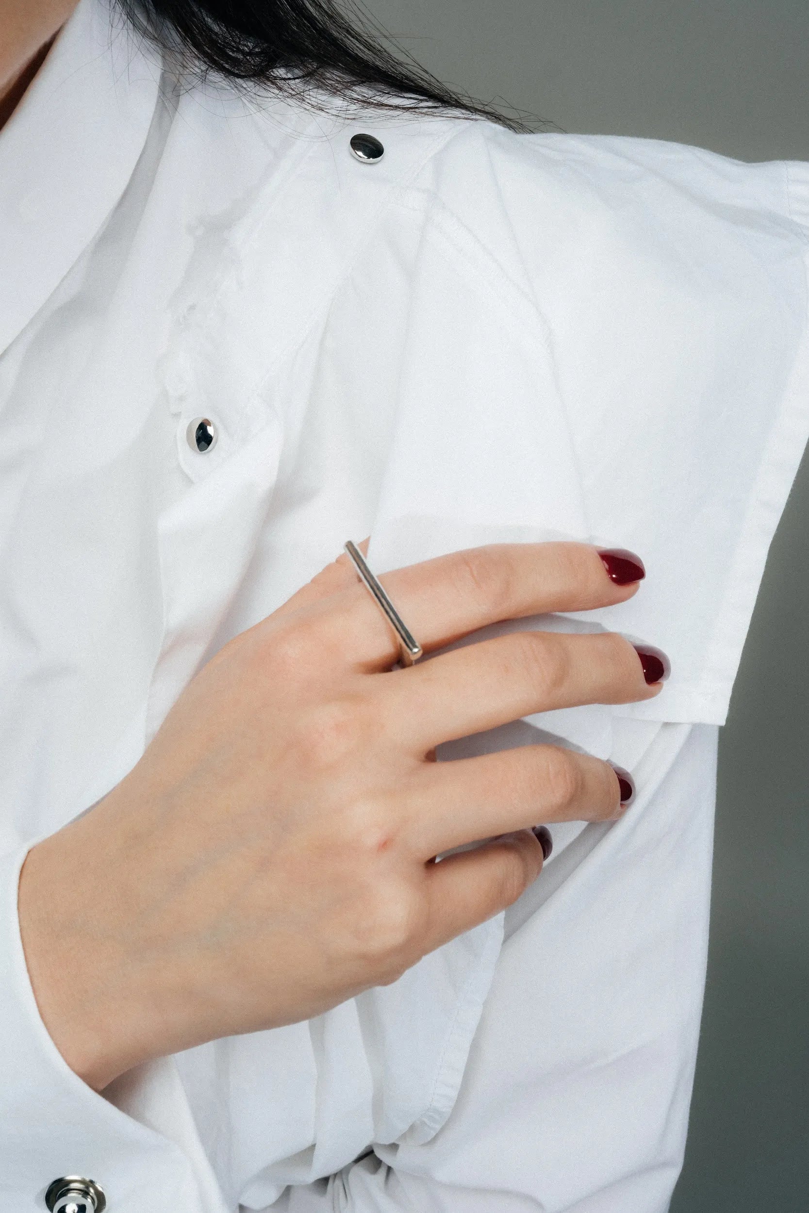 Bar Ring luxury artisan ring in premium metal, stunning finish, styled view