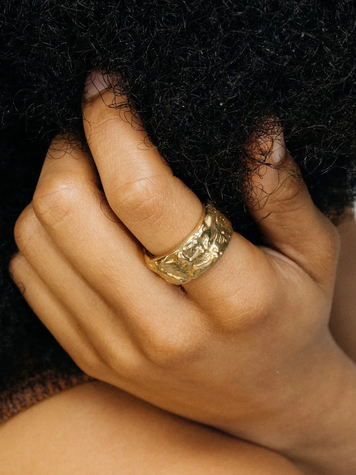 Stone Set Band designer ring in Sterling silver, premium quality, side view