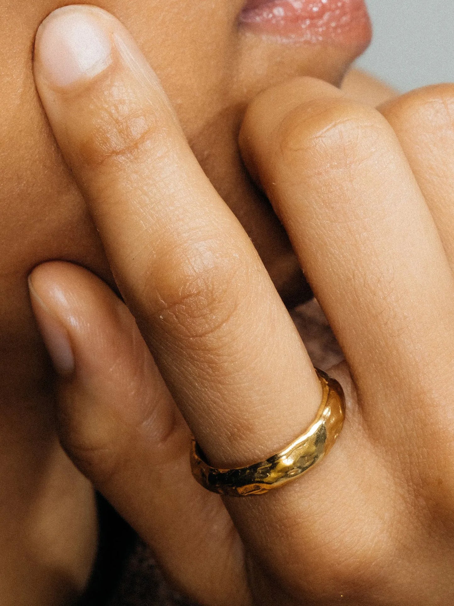 Designer Darling Textured Band Ring in Sterling silver, handmade jewelry, exquisite detail, alternate angle