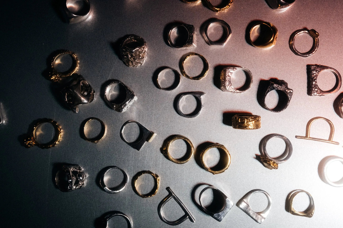 Obi Ring handmade luxury ring, 18ct Gold Vermeil finish, sophisticated style, close-up