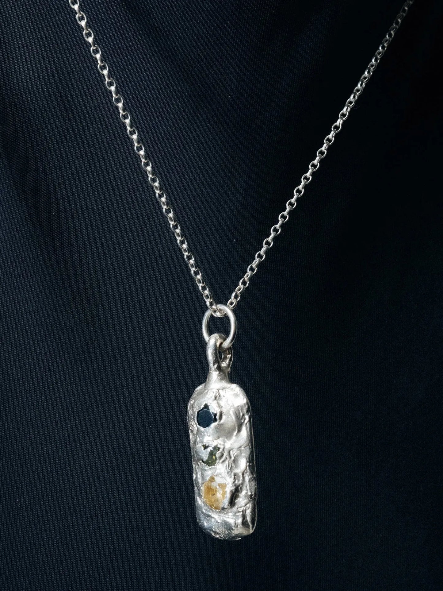 Chi Pendant artisan crafted necklace in premium metal, timeless style, lifestyle shot