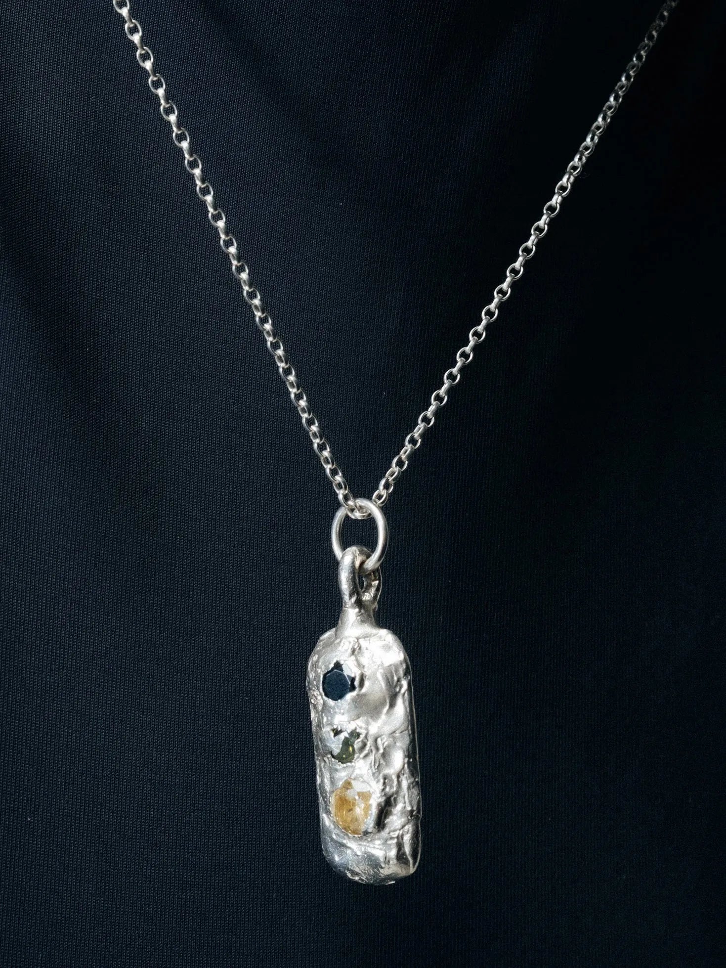 Chi Pendant artisan crafted necklace in premium metal, timeless style, lifestyle shot