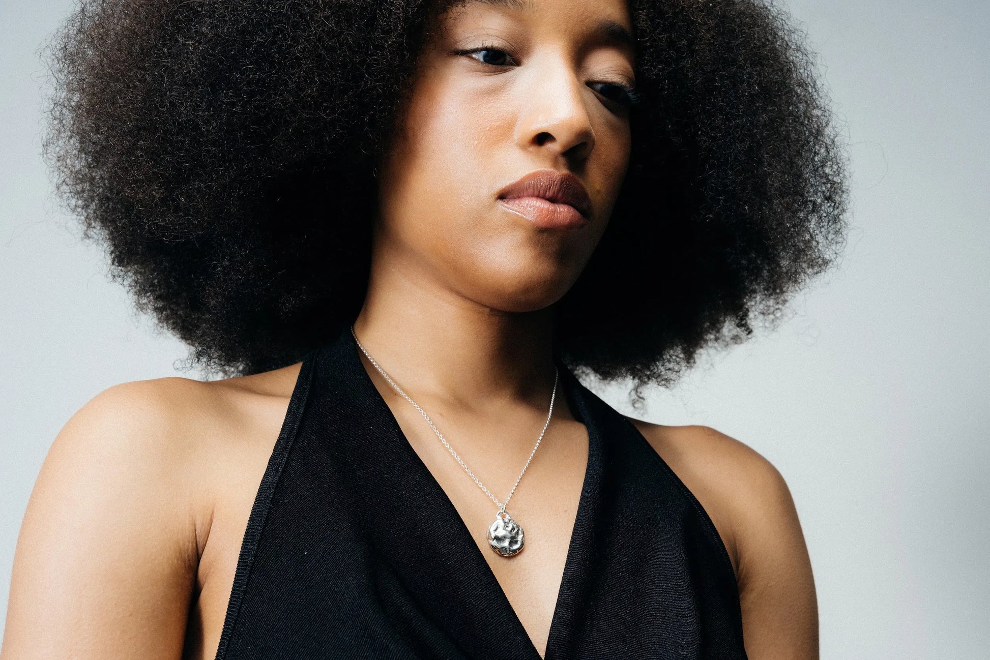 Moon Pendant unique handcrafted necklace, premium metal, beautiful craftsmanship, product detail