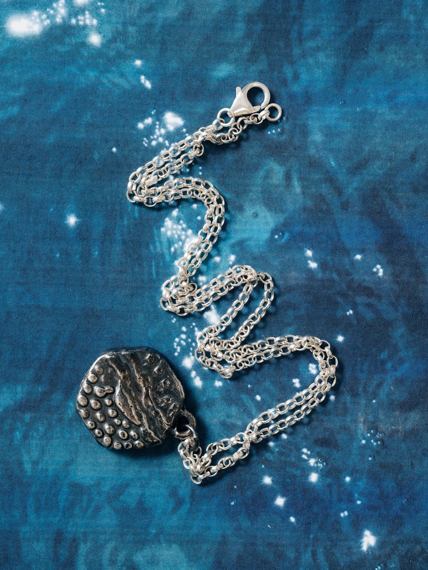 Artisan Another Dotty Necklace in premium Sterling silver, refined finish, angle view