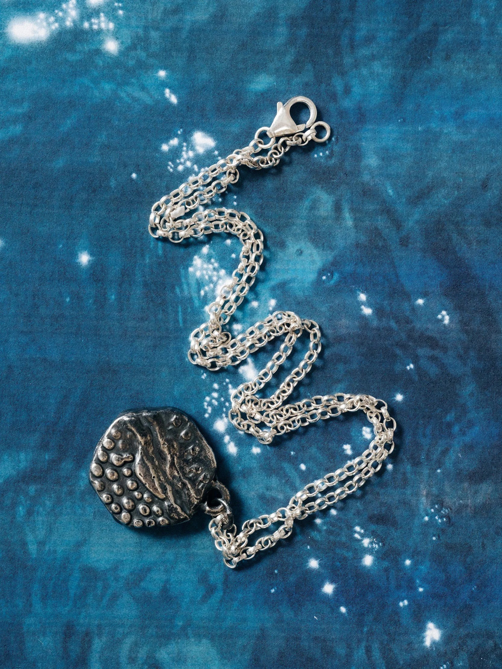 Artisan Another Dotty Necklace in premium Sterling silver, refined finish, angle view