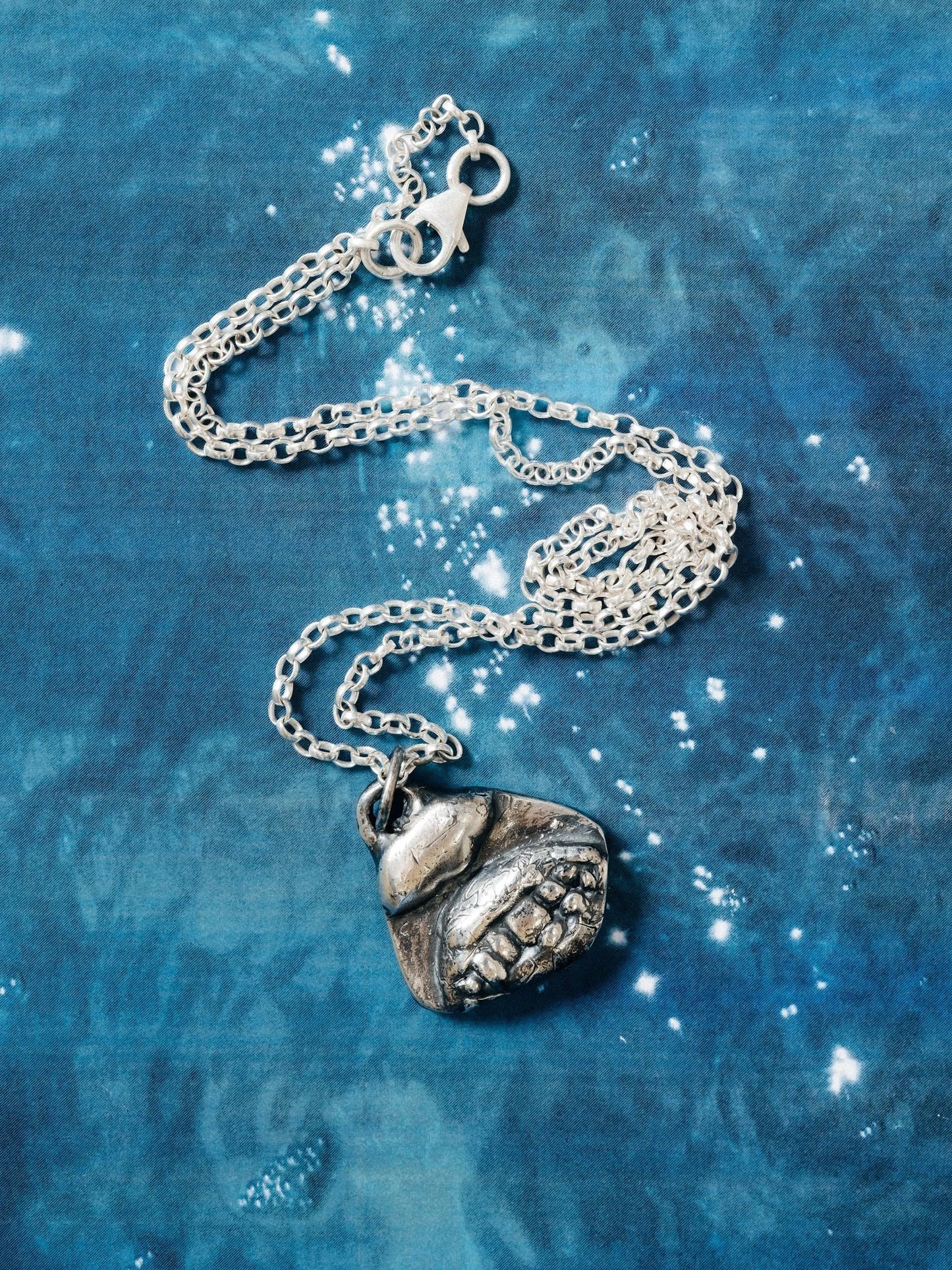 Smiler Necklace unique handcrafted necklace, premium metal, joyful symbol, product detail