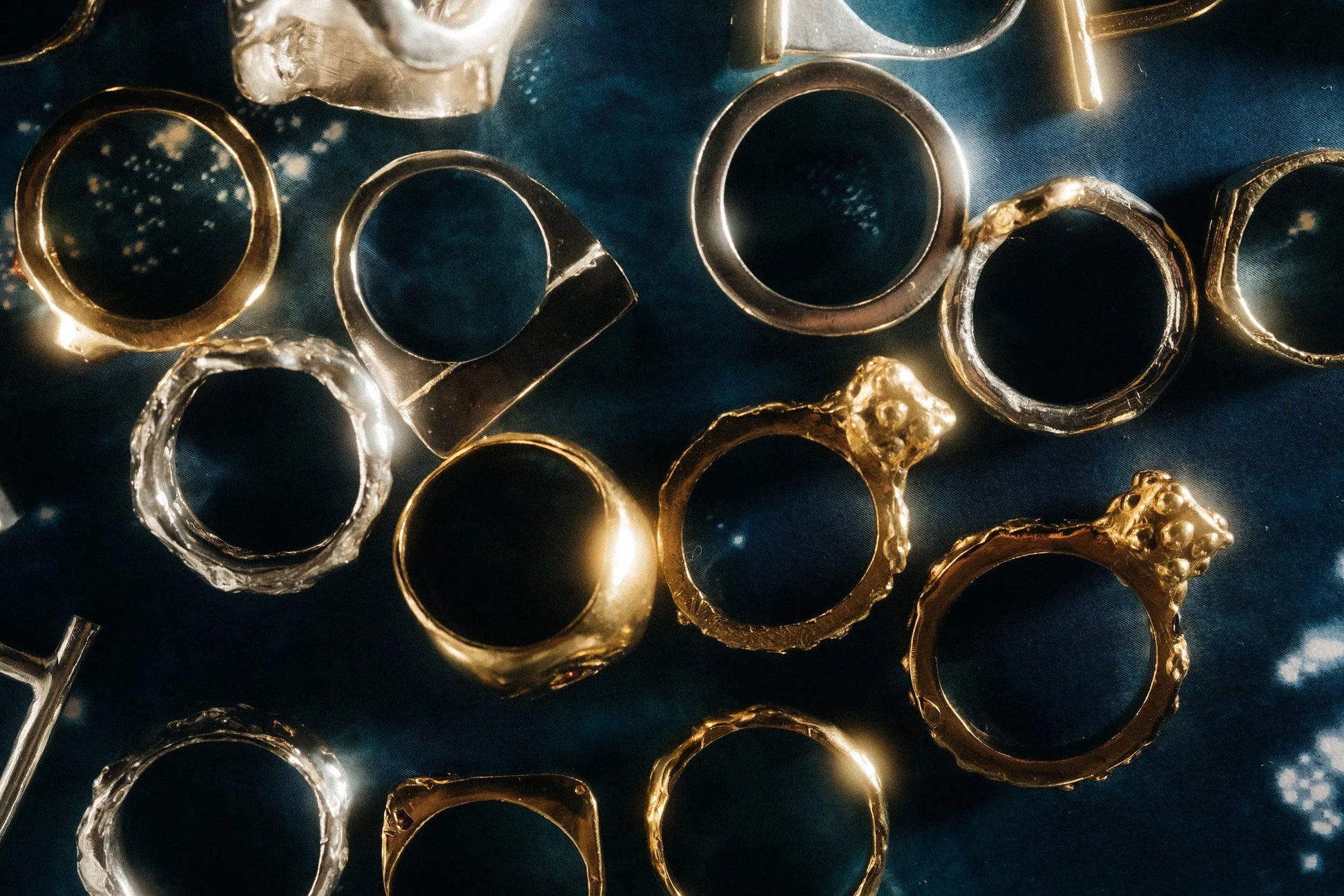 Handcrafted Orbit Gem Ring premium 18ct Gold Vermeil jewelry, graceful design, product shot